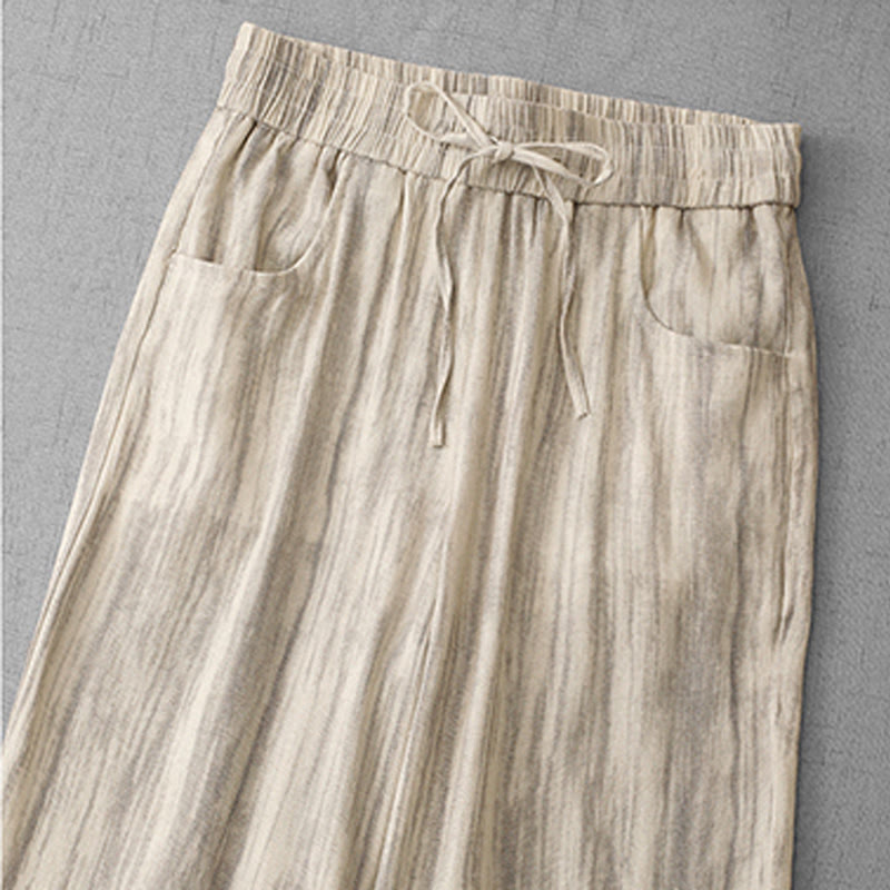 Tactile Cotton Wide-Leg Grounding Meditation Pants