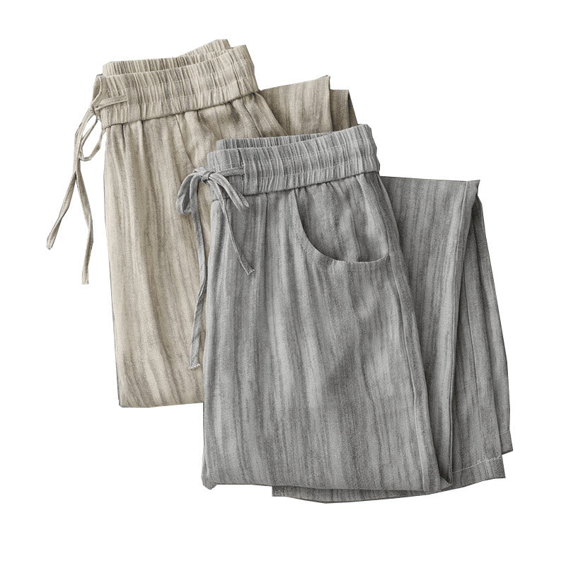Tactile Cotton Wide-Leg Grounding Meditation Pants
