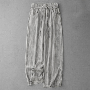 Tactile Cotton Wide-Leg Grounding Meditation Pants