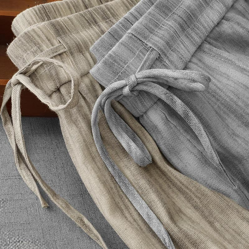 Tactile Cotton Wide-Leg Grounding Meditation Pants