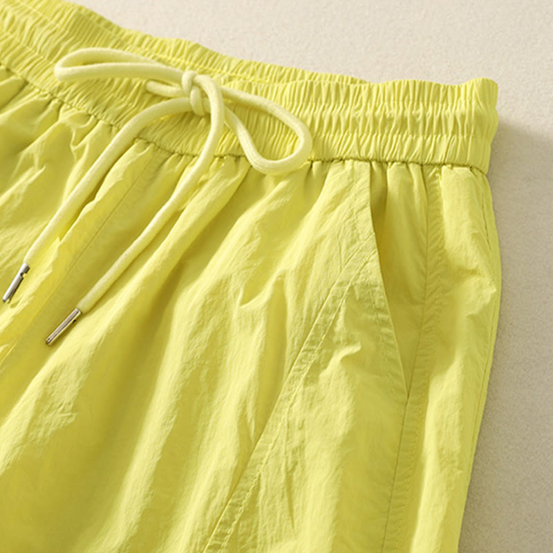 Breathable Cuffed Harem Meditation Pants with Pockets