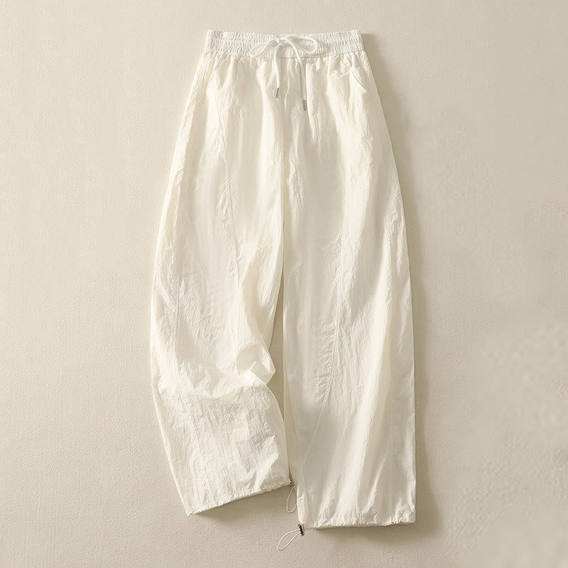 Breathable Cuffed Harem Meditation Pants with Pockets