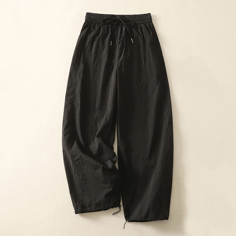 Breathable Cuffed Harem Meditation Pants with Pockets