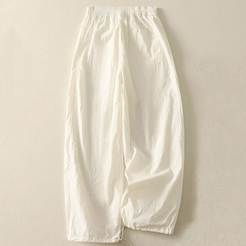 Breathable Cuffed Harem Meditation Pants with Pockets