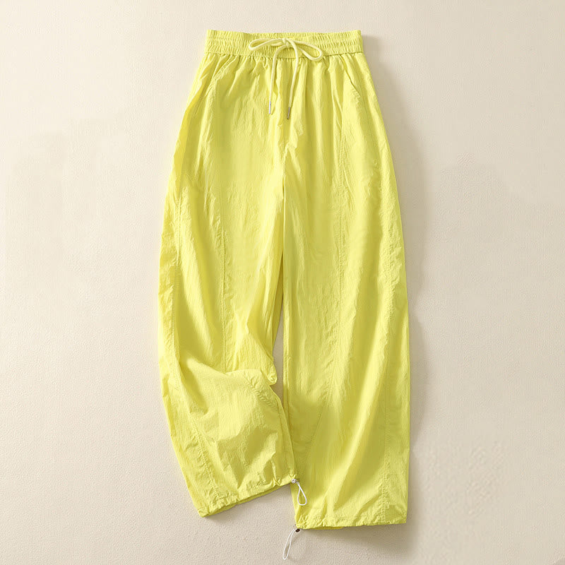 Breathable Cuffed Harem Meditation Pants with Pockets
