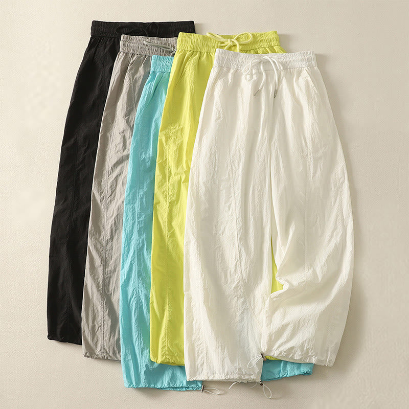 Breathable Cuffed Harem Meditation Pants with Pockets