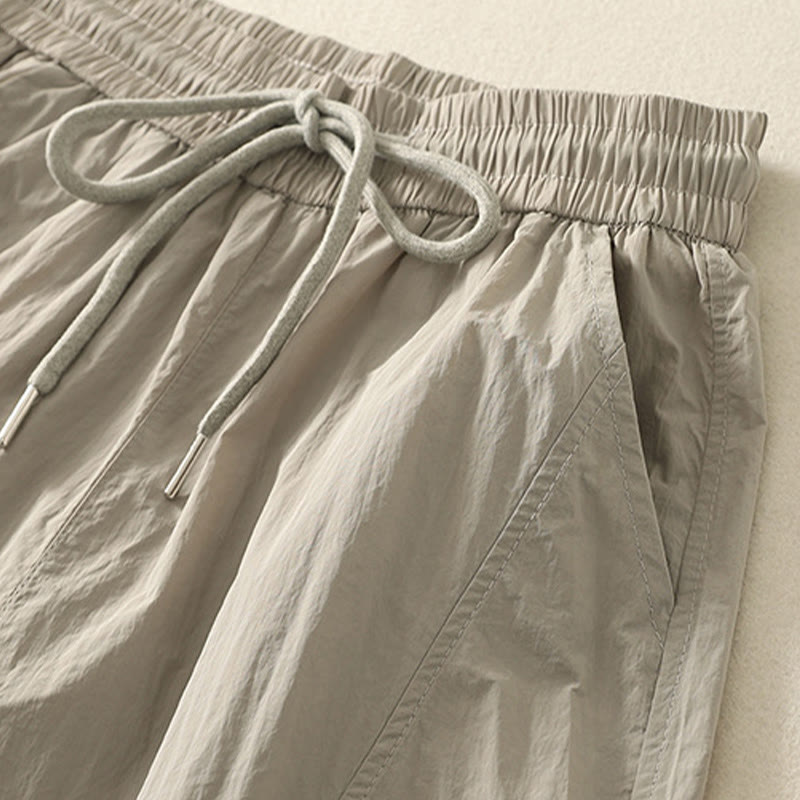 Breathable Cuffed Harem Meditation Pants with Pockets