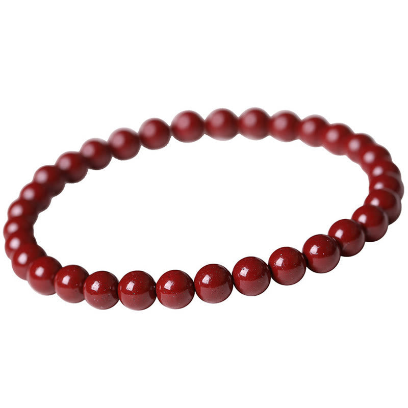 Cinnabar Jade Gold & Sterling Silver Wu Lou Gourd Pearl Beaded Bracelet