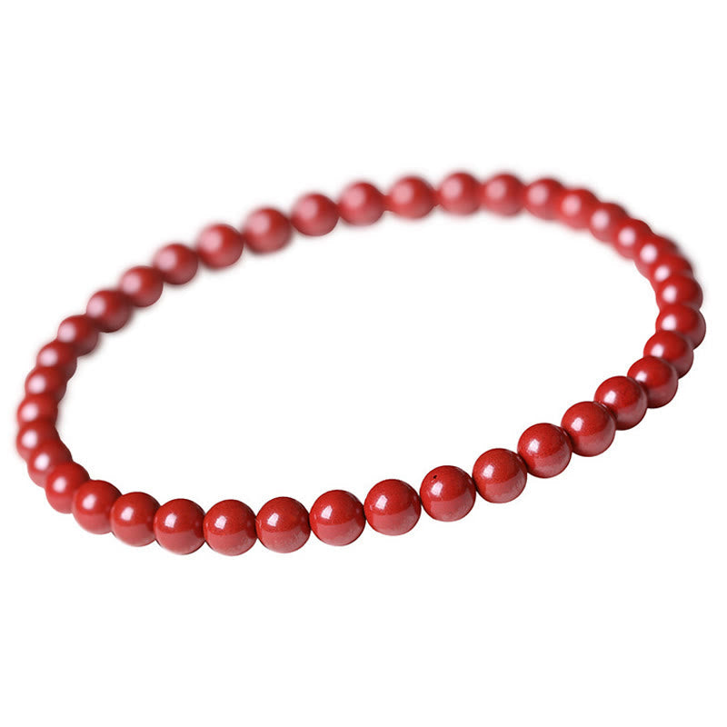 Cinnabar Jade Gold & Sterling Silver Wu Lou Gourd Pearl Beaded Bracelet