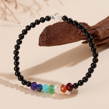 Ultra-fine 4mm Black Tourmaline Colorful Stone Bracelet