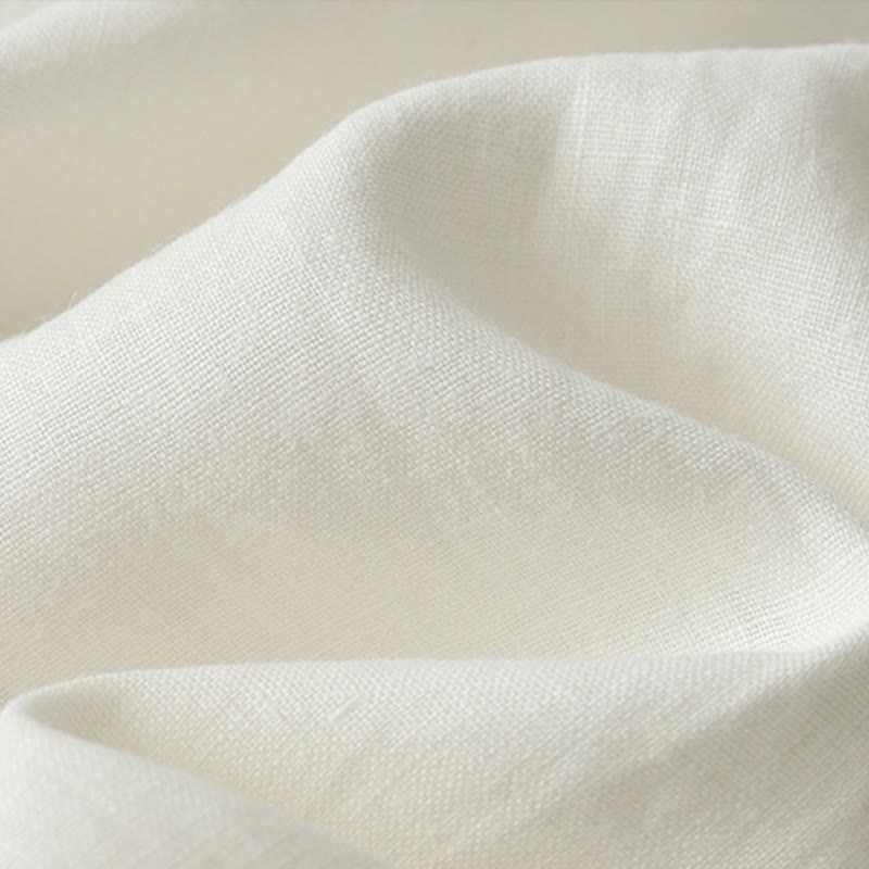 Breathable Polyester Crew Neck Ruffled Hem Meditation T-Shirt