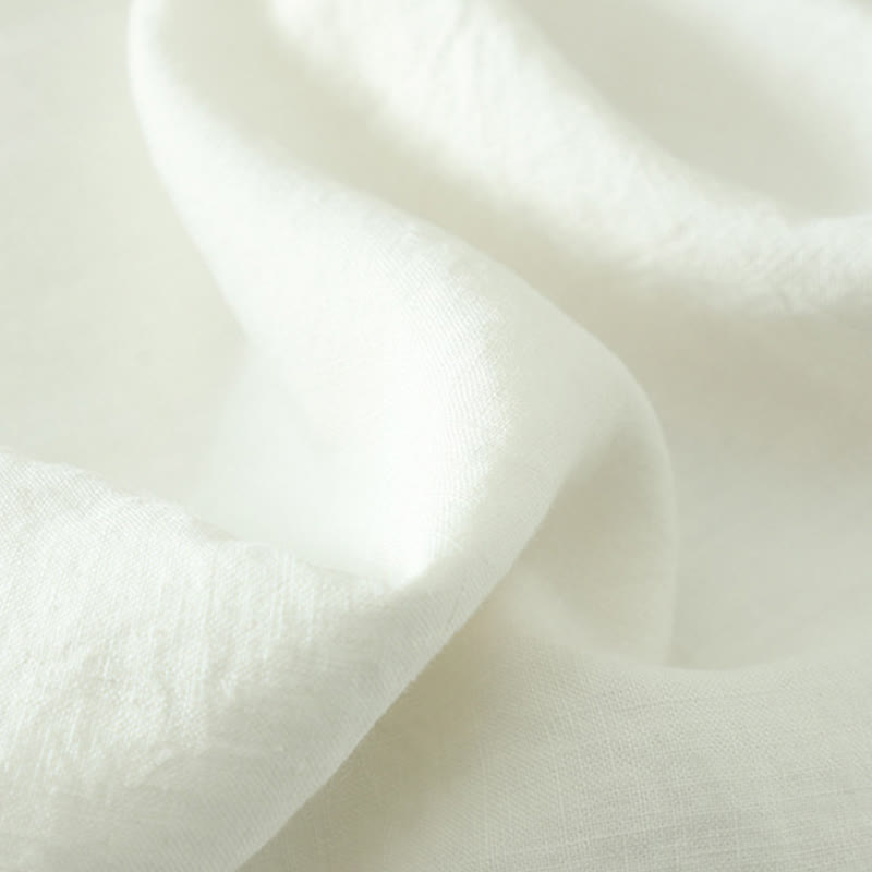 Tactile Cotton Linen V-Neck Mindful Movement T-Shirt