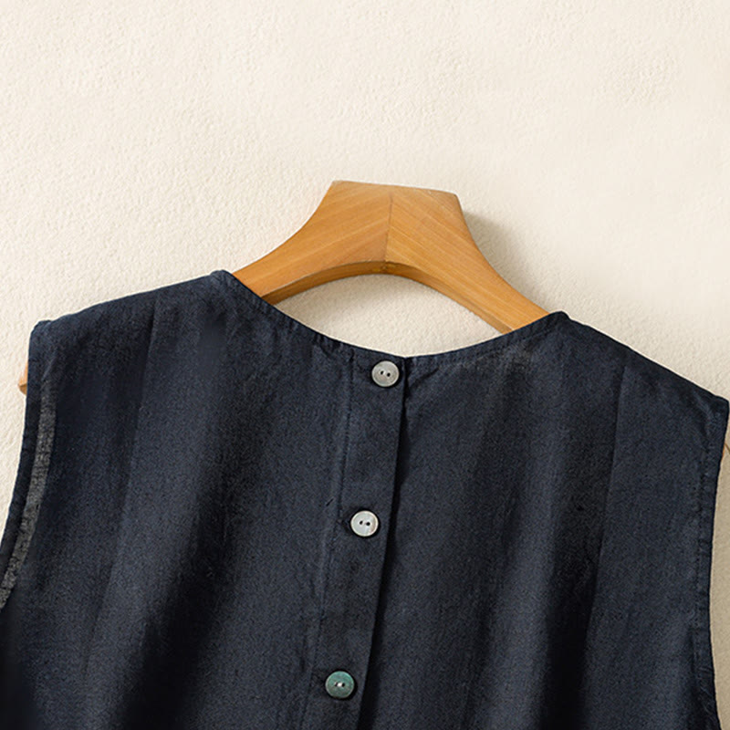 Lightweight Cotton Crew Neck Meditation Vest