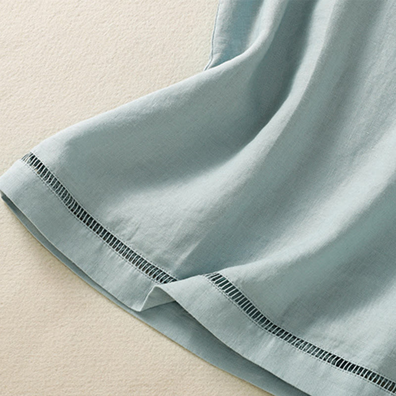 Lightweight Cotton Crew Neck Meditation Vest