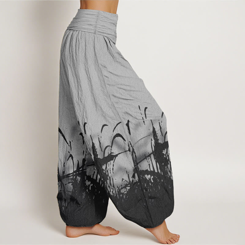 Earthy Cotton Wild Grass Mindful Movement Harem Pants