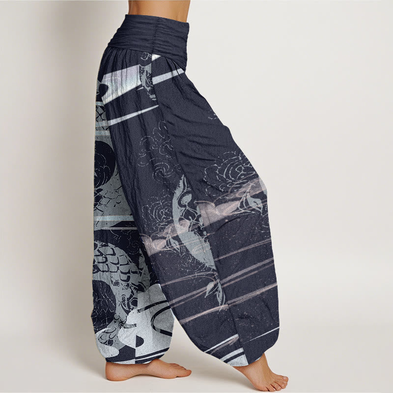 Breathable Cotton Symbolic Print Grounding Harem Pants