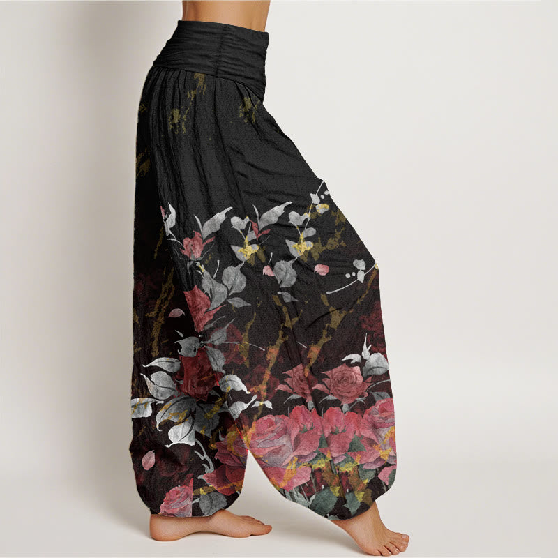 Botanical Print Pure Cotton Mindful Movement Harem Pants