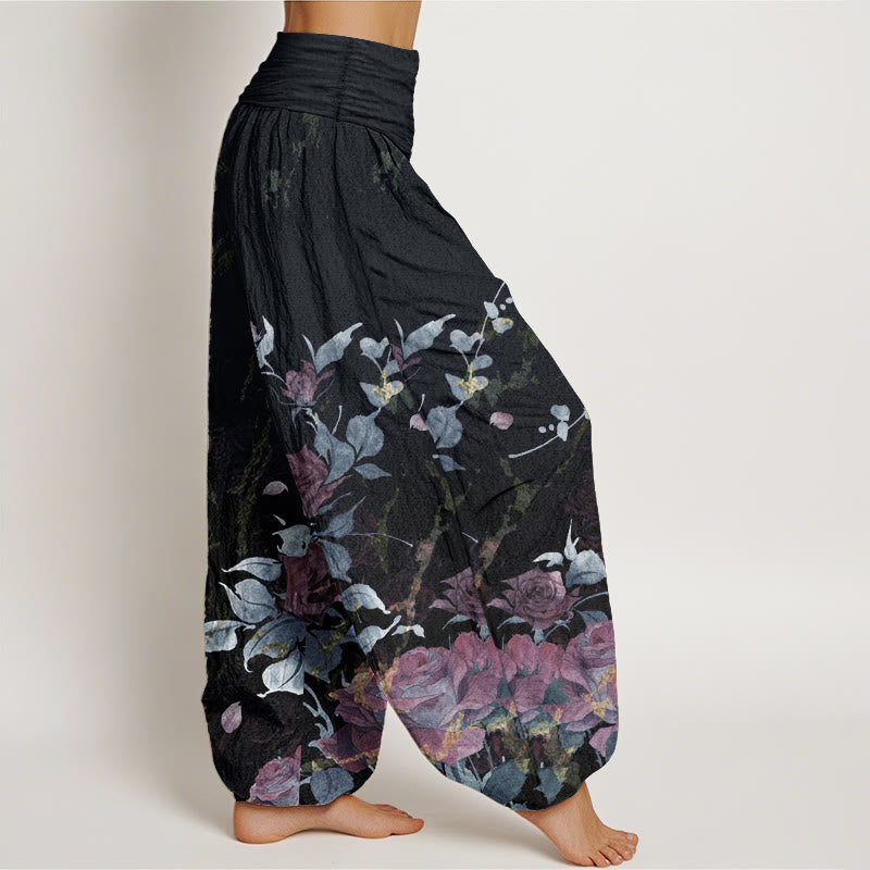 Botanical Print Pure Cotton Mindful Movement Harem Pants