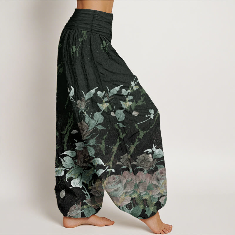 Botanical Print Pure Cotton Mindful Movement Harem Pants