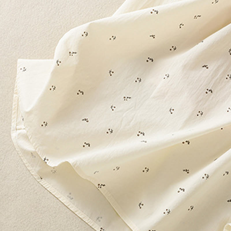 Breathable Cotton Elastic Waist 7/8 Length Minimalist Skirt