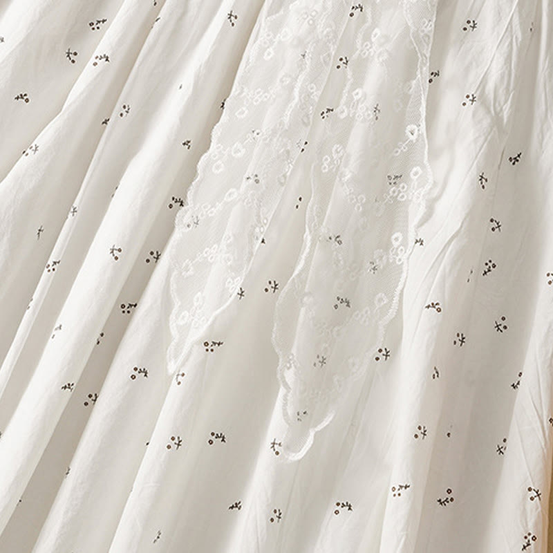 Breathable Cotton Elastic Waist 7/8 Length Minimalist Skirt