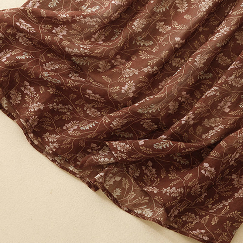 Breathable Cotton Linen A-Line Mid-Length Skirt for Mindful Living