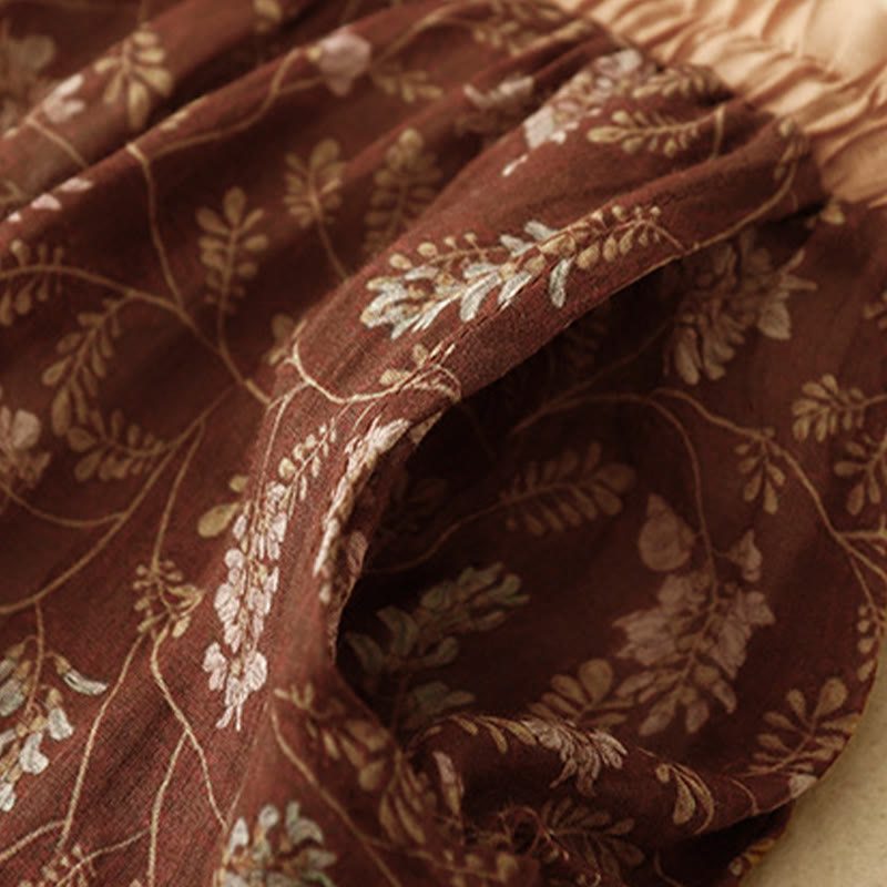 Breathable Cotton Linen A-Line Mid-Length Skirt for Mindful Living