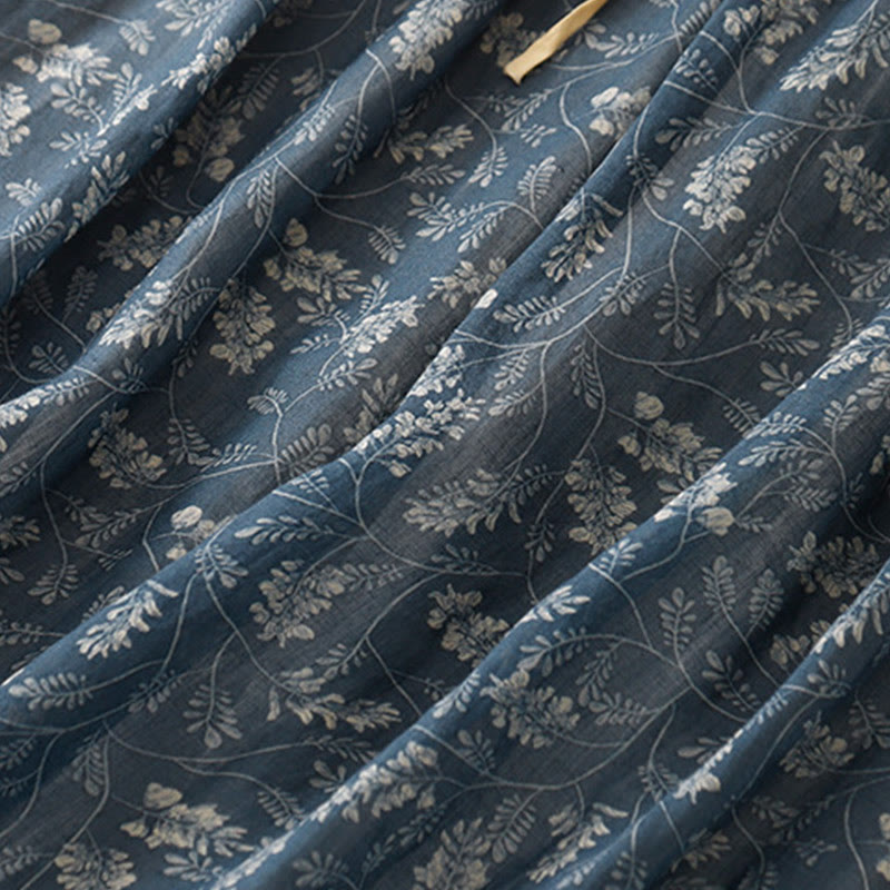 Breathable Cotton Linen A-Line Mid-Length Skirt for Mindful Living