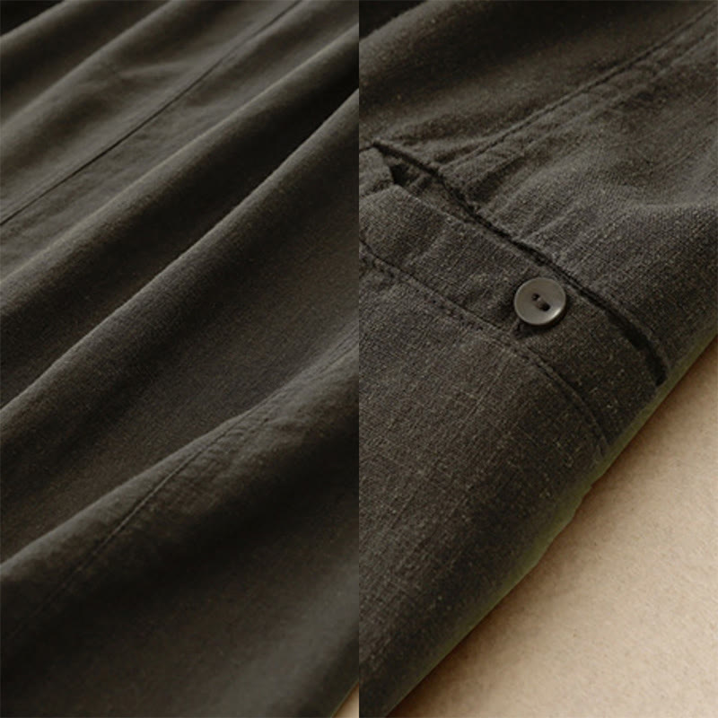 Drawstring A-line Elastic Waist Cotton Women's Skirt