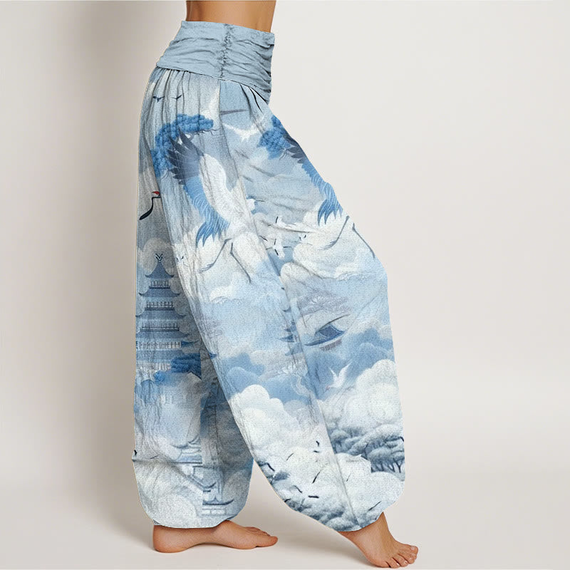 Tactile Cotton Relaxed Waistband Harem Meditation Pants