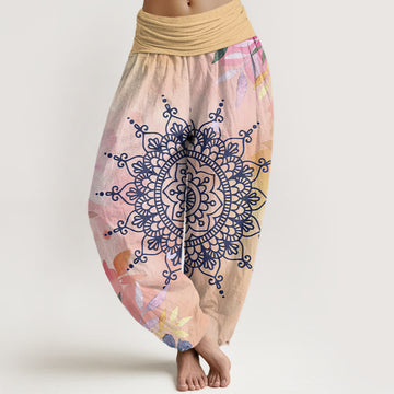 Tactile Cotton Mandala Print Relaxed Meditation Harem Pants