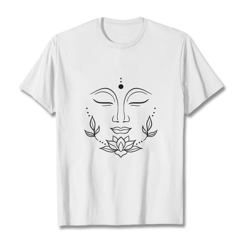 Tactile Cotton Lotus Graphic Mindful Meditation T-Shirt