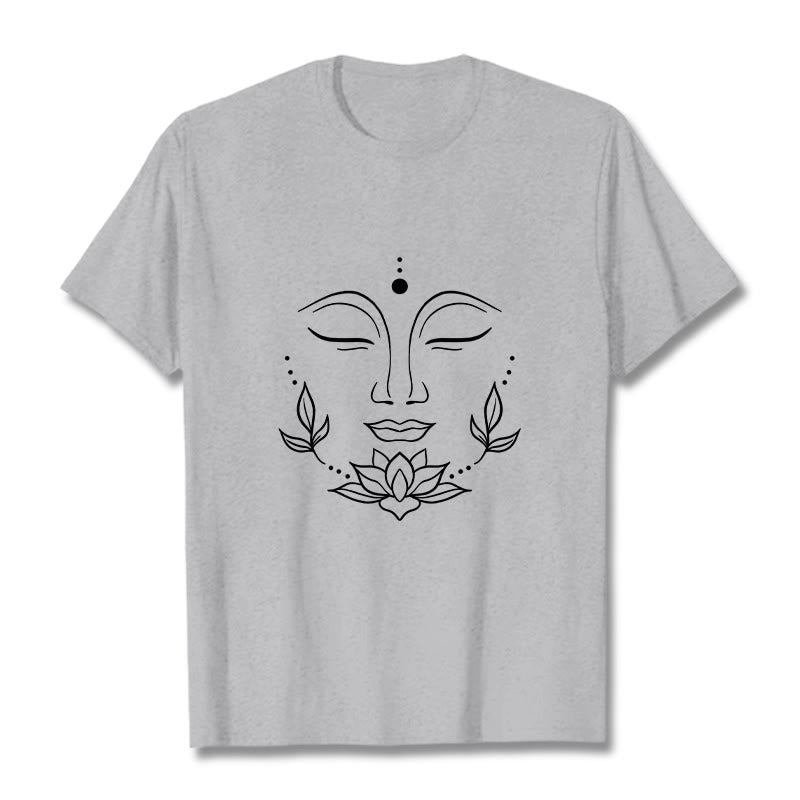 Tactile Cotton Lotus Graphic Mindful Meditation T-Shirt