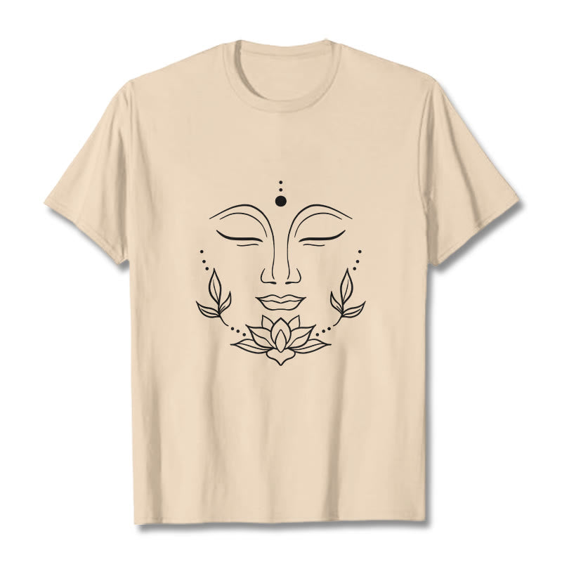 Tactile Cotton Lotus Graphic Mindful Meditation T-Shirt