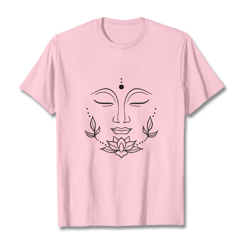 Tactile Cotton Lotus Graphic Mindful Meditation T-Shirt