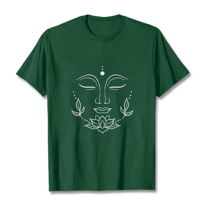 Tactile Cotton Lotus Graphic Mindful Meditation T-Shirt