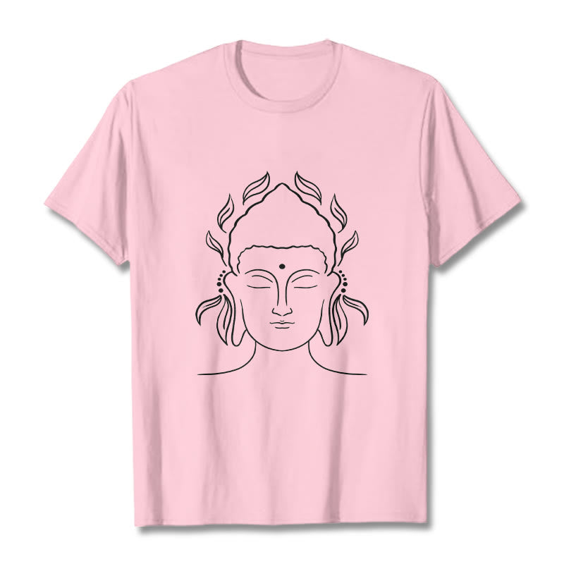 Soft Cotton Minimalist Lotus Graphic Meditation Tee