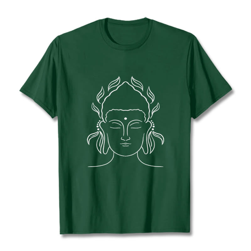 Soft Cotton Minimalist Lotus Graphic Meditation Tee