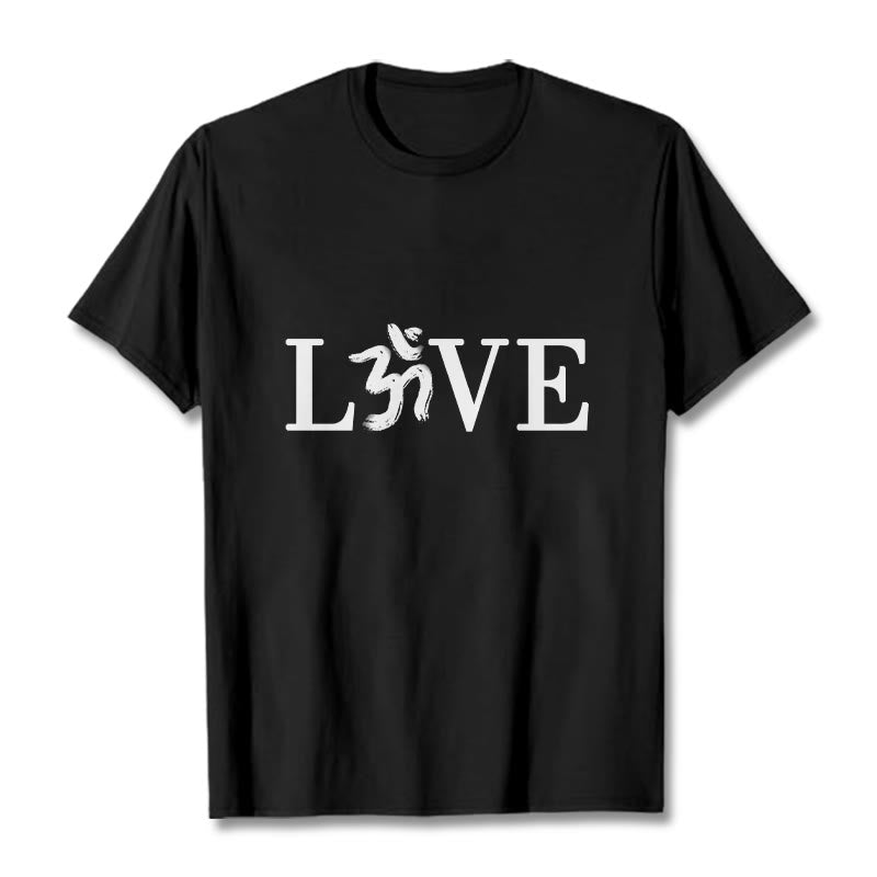Soft Cotton Om Symbol Sanskrit Mindful T-Shirt