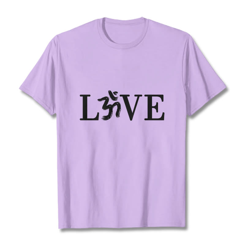 Soft Cotton Om Symbol Sanskrit Mindful T-Shirt
