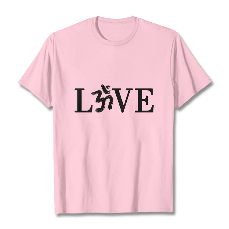 Soft Cotton Om Symbol Sanskrit Mindful T-Shirt