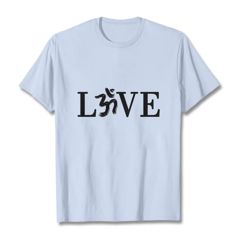 Soft Cotton Om Symbol Sanskrit Mindful T-Shirt