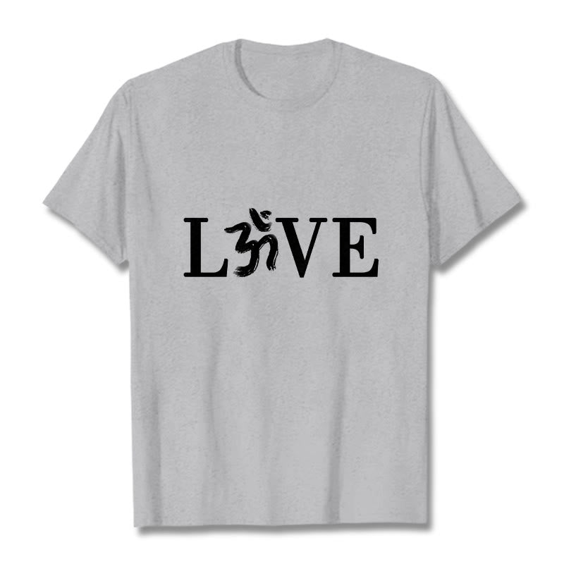 Soft Cotton Om Symbol Sanskrit Mindful T-Shirt