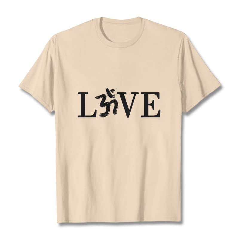 Soft Cotton Om Symbol Sanskrit Mindful T-Shirt