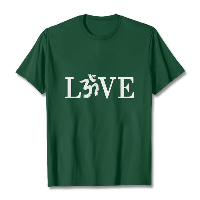 Soft Cotton Om Symbol Sanskrit Mindful T-Shirt