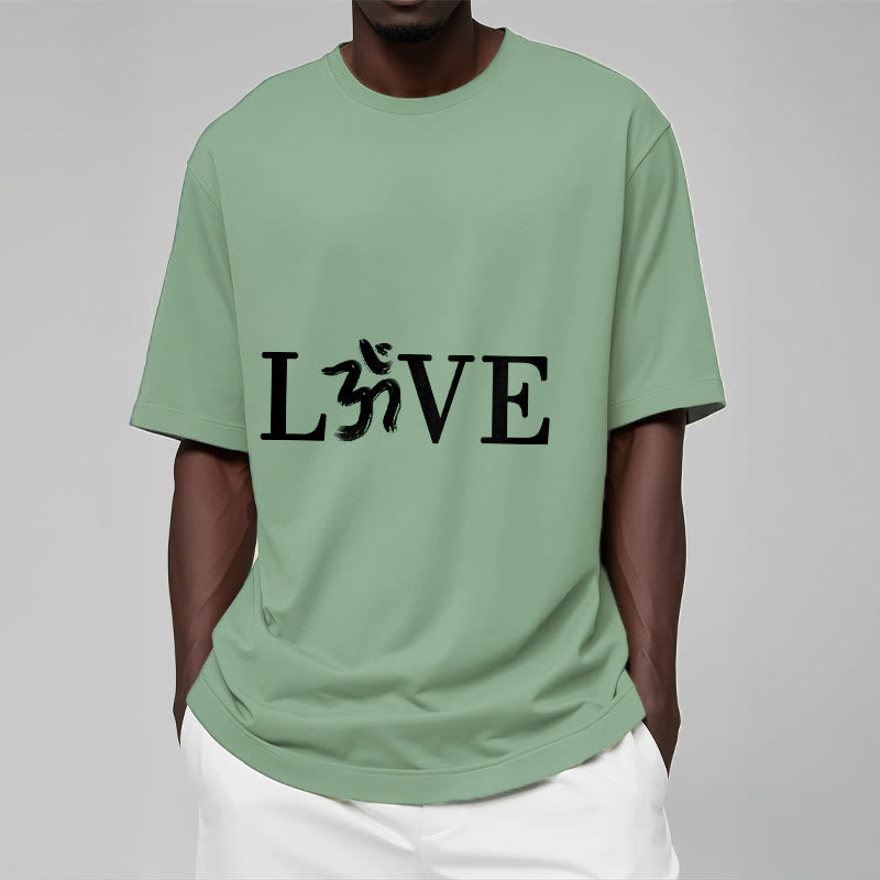Soft Cotton Om Symbol Sanskrit Mindful T-Shirt