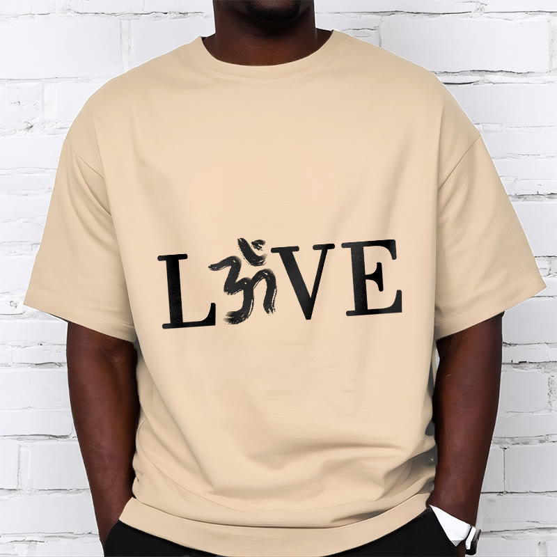 Soft Cotton Om Symbol Sanskrit Mindful T-Shirt