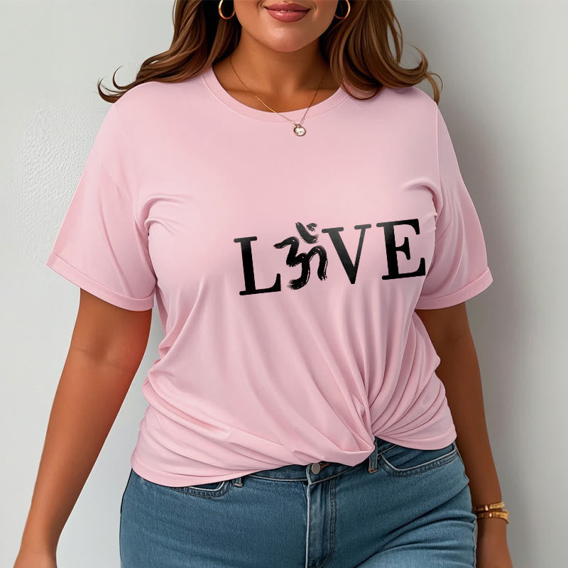 Soft Cotton Om Symbol Sanskrit Mindful T-Shirt