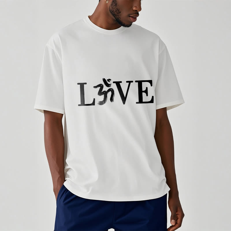 Soft Cotton Om Symbol Sanskrit Mindful T-Shirt