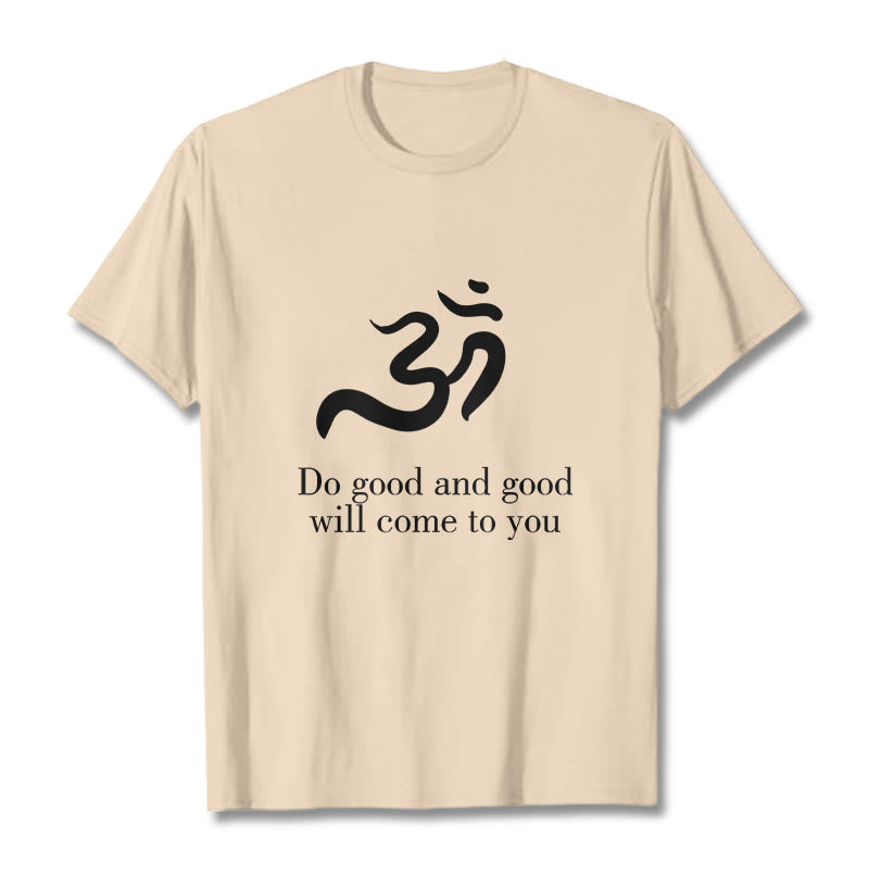 Soft Cotton Om Sanskrit Mindful Meditation Tee